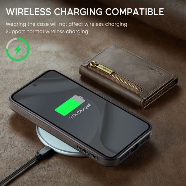DG.MING M5 Series Mobilskal till Google Pixel 10 Pro XL Konstläder Brun