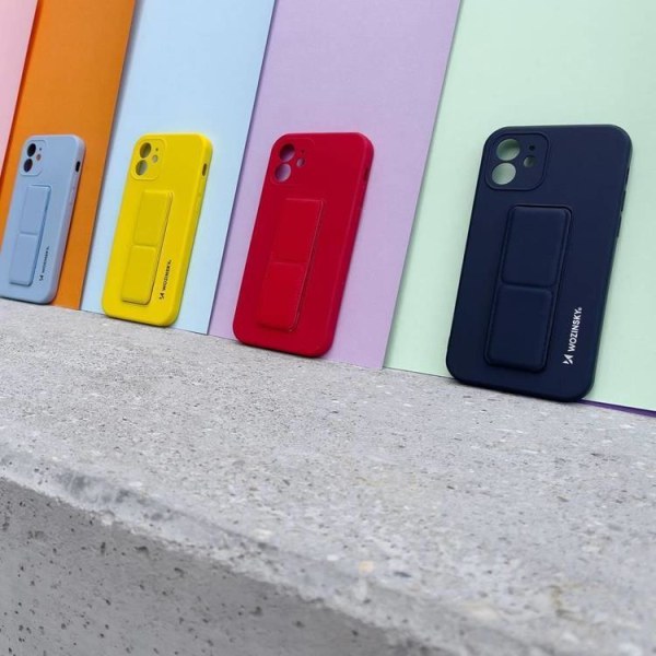 Wozinsky Galaxy S22 Plus Case Kickstand silikoni - tummansininen