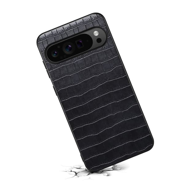 Mobilskal till Google Pixel 10/10 Pro Crocodile Texture - Svart Svart