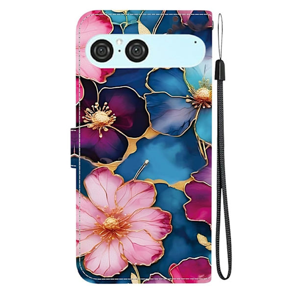 Sony Xperia 10 VII Konstläder Plånboksfodral Pattern Printing - Blåguld Blå