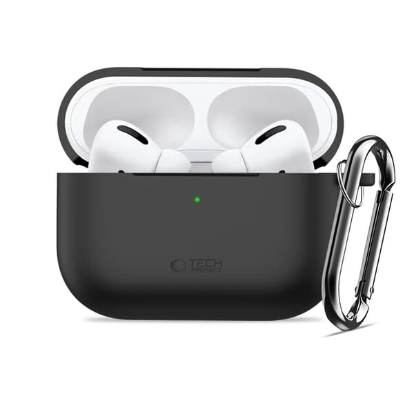 Tech-Protect Apple Airpods Pro 3 Etui Silikone Krog - Sort Svart