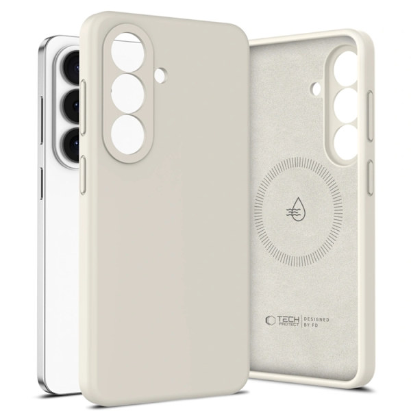 Tech-Protect Mobilskal För Galaxy S26 Plus Magsafe Silikon - Cosmic Latte Beige