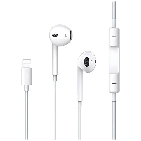 USAMS EP-24 Hörlurar Stereo Lightning iPhone 7–XS Max - Vit