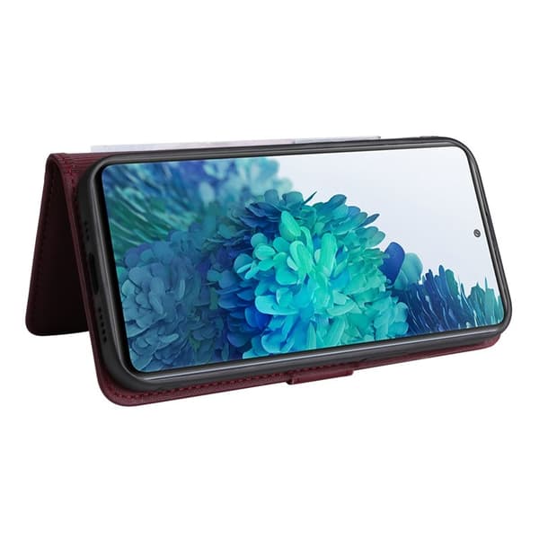 BETOPNICE Samsung Galaxy S20 FE Plånboksfodral Konstläder - Vinröd