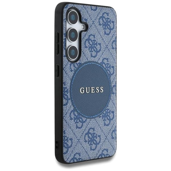 Guess Mobilskal till Galaxy S25 Plus MagSafe Round Patch Classic Logo - Blå Blå