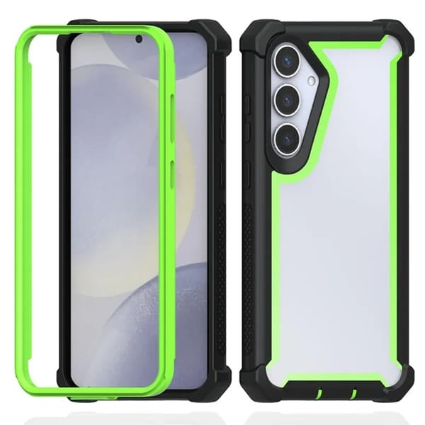 Mobilskal till Galaxy S24 TPU + PC Shockproof Grön