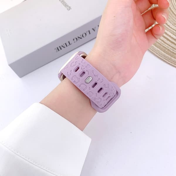 Apple Watch (38/40/41mm) Armband Leopard Texture - Lila Lila