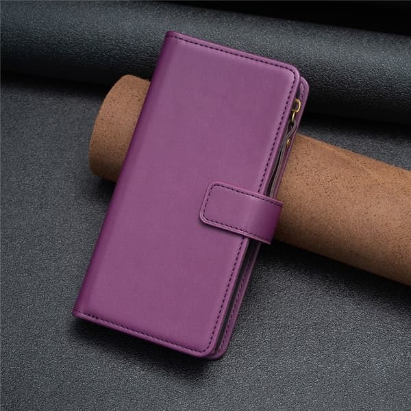 iPhone 15 Plus Plånboksfodral Zipper Flip - Lavender Lila