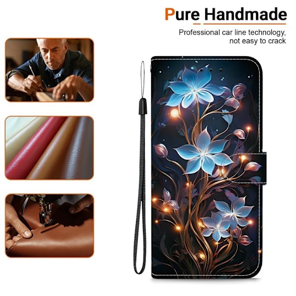 Plånboksfodral för Samsung Galaxy S26 Plus Mönstertryckt Konstläder - Blomma