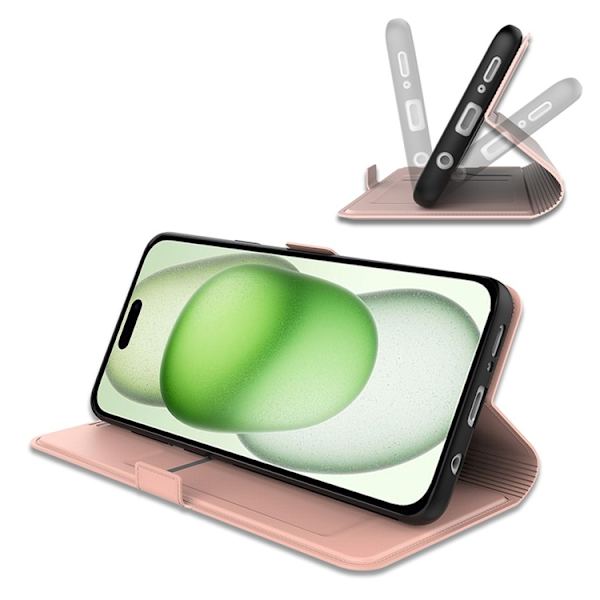 iPhone 16 Pro Max Plånboksfodral Shockproof Rosa