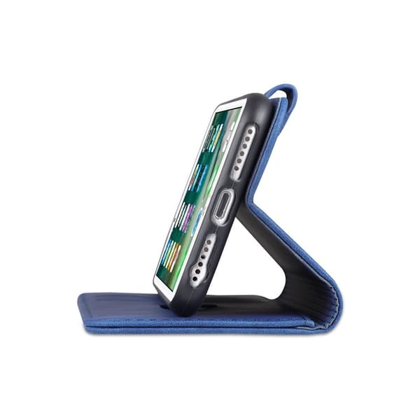 AZNS iPhone 7/8/SE (2020/2022) Plånboksfodral Konstläder - Blå