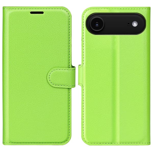 AMORUS iPhone Air Konstläder Plånboksfodral Flipstativ Litchi - Grön Grön