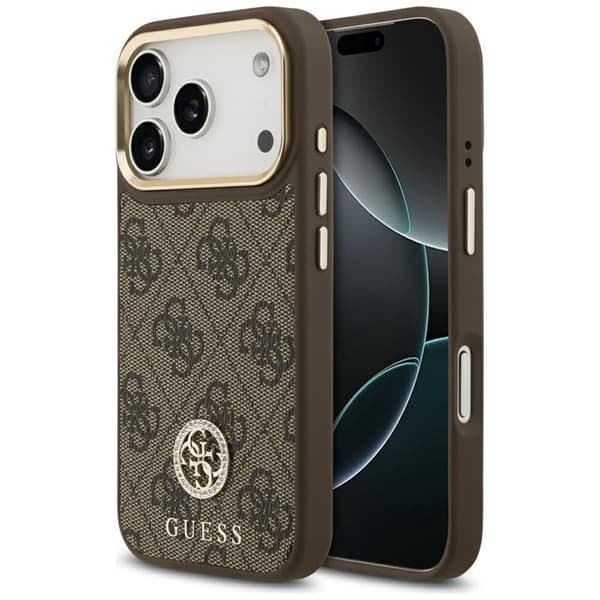 Guess Mobilskal till iPhone 17 Pro Max Magsafe Strass Logo - Brun Brun
