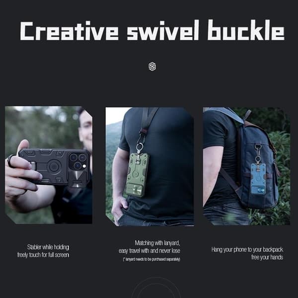 Nillkin iPhone 14 Pro Max Kuori Renkaanpidike Armor Pro - Sininen Blå