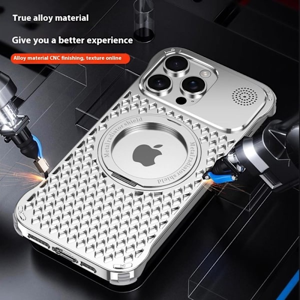 R-JUST RJ64 Mobilskal till iPhone 16 Pro Max Aluminium Silver