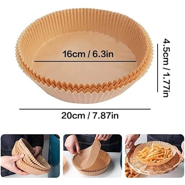Bakplåtspapper till Airfryer - Non-stick - 50 Pack