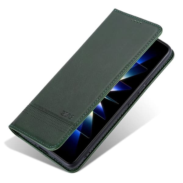 AZNS Samsung Galaxy S24 FE Plånboksfodral Konstläder - Grön