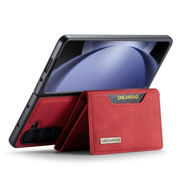 DG.MING M2 Kickstand Plånboksfodral Samsung Galaxy Z Fold5 Röd