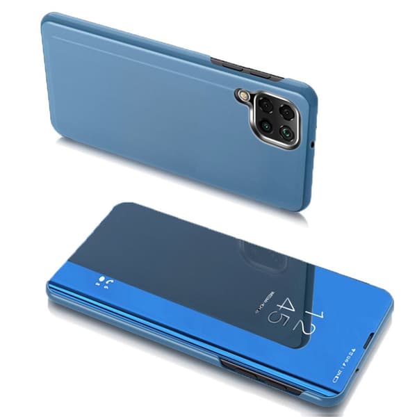 Galaxy A22 4G -puhelimen läpinäkyvä Clear View -kotelo - sininen Blå