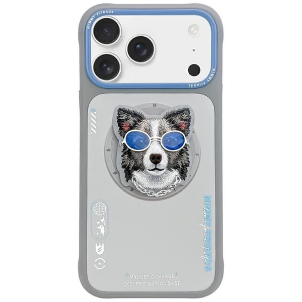 Nimmy Telefontaske til iPhone 17 MagSafe Briller Cool Dog - Grå Grå