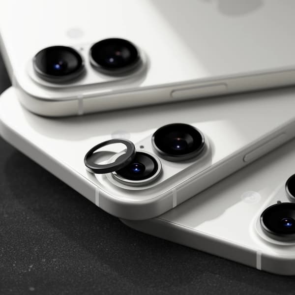 Ringke [2-Pack] iPhone 17 Härdat Glas Kameraskydd - Svart Svart