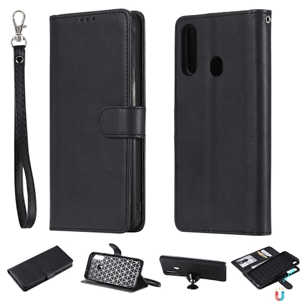 Detachable 2-in-1 Plånboksfodral Samsung Galaxy A20s - Svart Svart