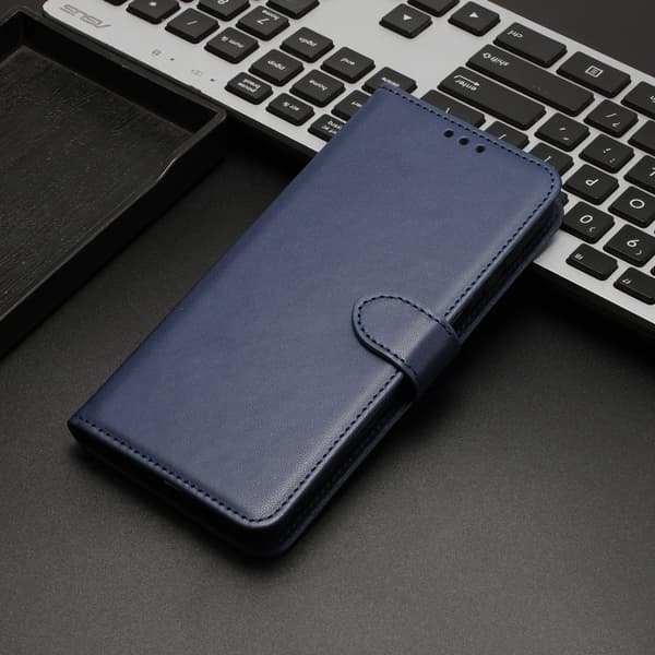 Plånboksfodral för Samsung Galaxy S26 Plus Konstläder med ställ - Blå