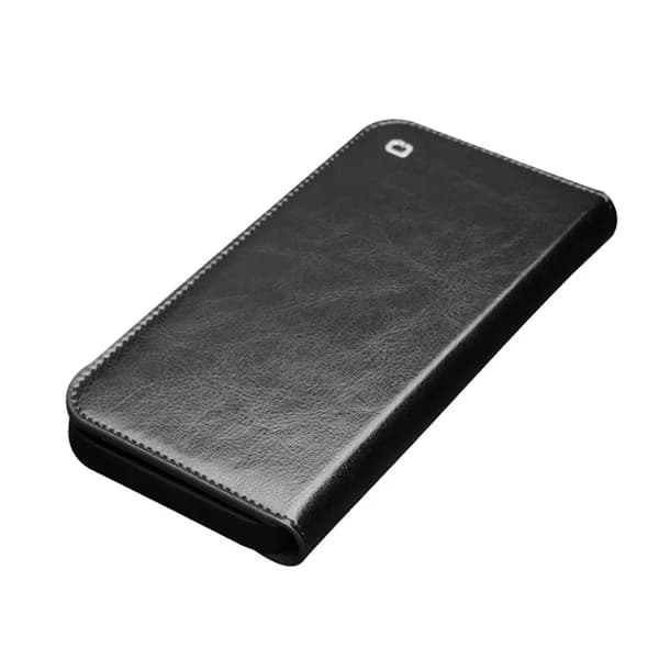 QIALINO iPhone 13 Mini Plånboksfodral Äkta läder - Svart Svart