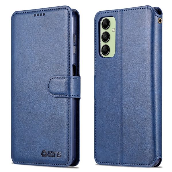 AZNS Samsung Galaxy A14 Plånboksfodral Konstläder - Blå