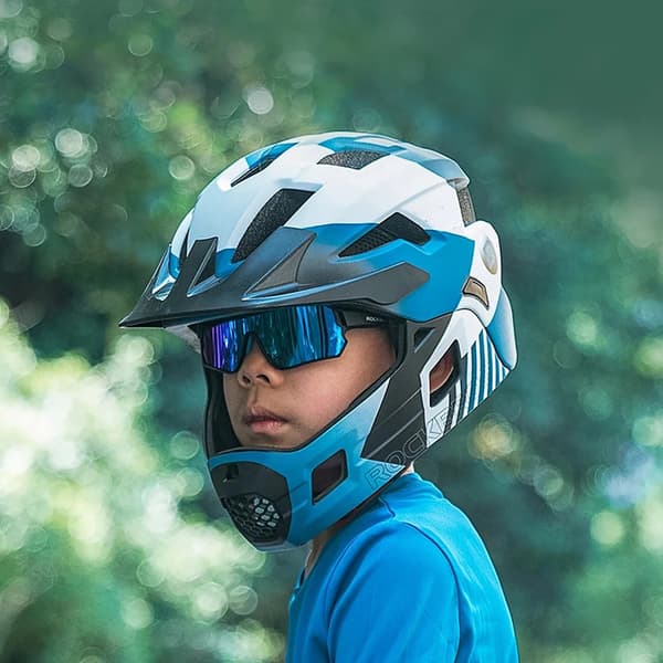 Rockbros Polariserede Cykelbriller Til Børn 8-14 År - Sort/Blå Blå