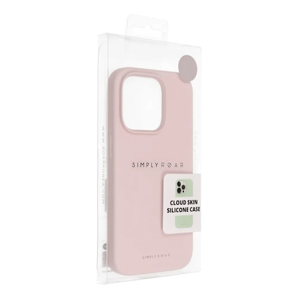 Roar iPhone 15 Plus Mobilskal Roar Cloud Skin - Rosa
