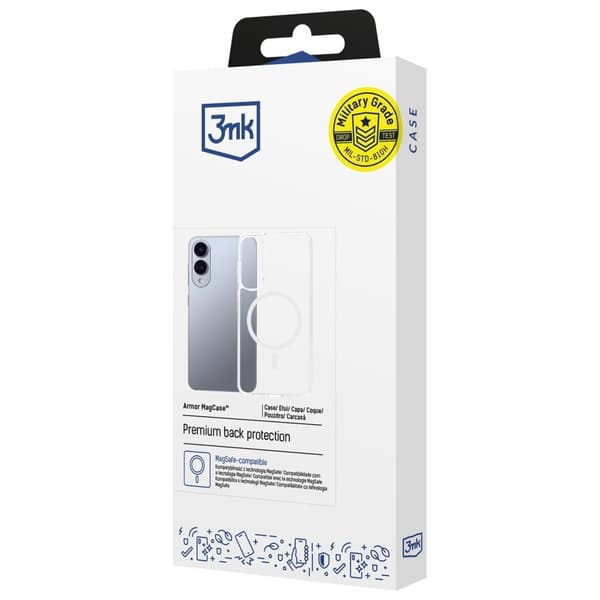 3MK Mobilskal till Galaxy S25 Edge MagSafe Armor - Clear