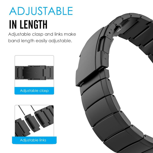 Tech-Protect Stålband Garmin Fenix 3/5X/3HR/5X Plus/6X/6X Pro/7X Svart Svart