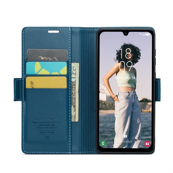 CASEME Plånboksfodral Konstläder för Samsung Galaxy A16 5G - Blå