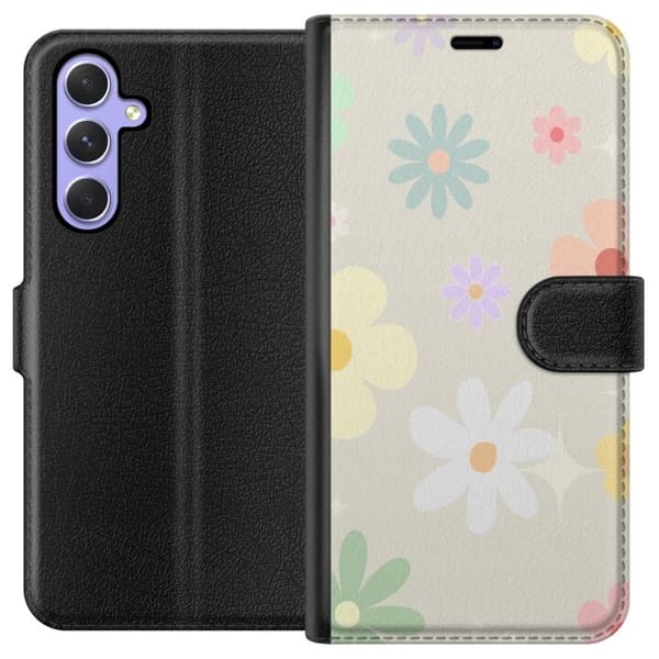 Pung Taske til Samsung Galaxy A54 med Fejende Blomster