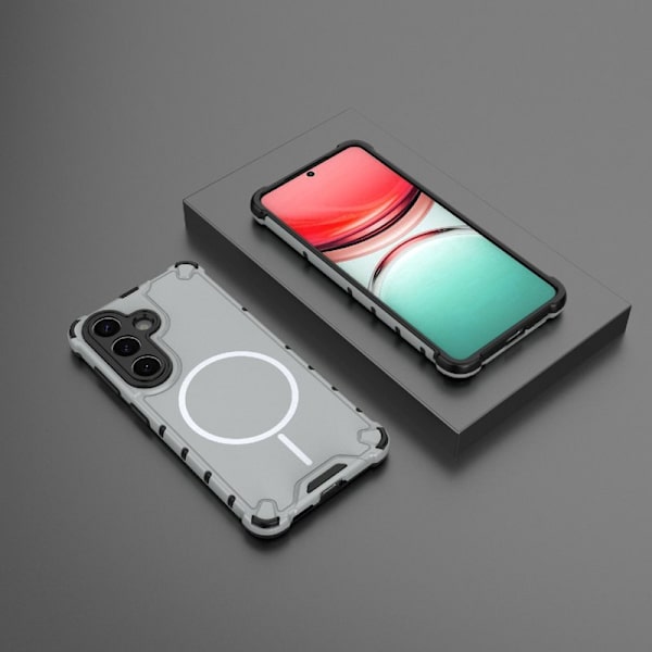 Mobilskal för Samsung Galaxy S26 Plus Magnetiskt TPU + PC - Grå Vit