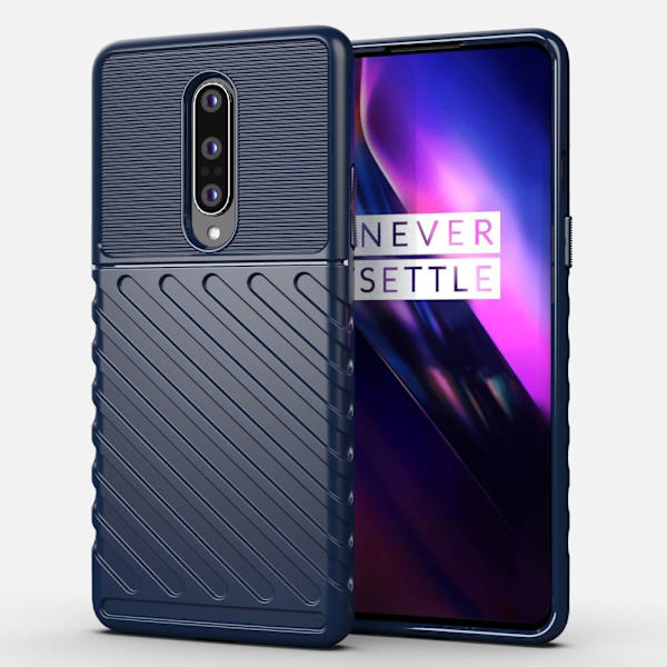 Thunder Twill Texture Cover OnePlus 8 - Blå Blue
