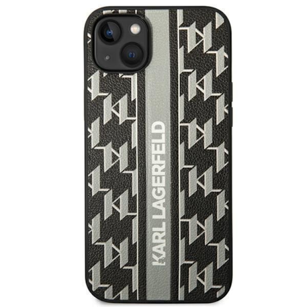 Karl Lagerfeld iPhone 14 Plus Skal Monogram Stripe - Grå
