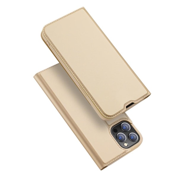 Dux Ducis Skin -sarjan lompakkokotelo iPhone 13 Pro Max - kultainen Yellow