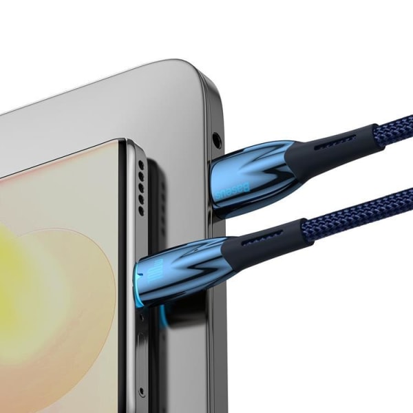 Baseus USB-A til USB-C Kabel 1M Glimmer Series - Blå