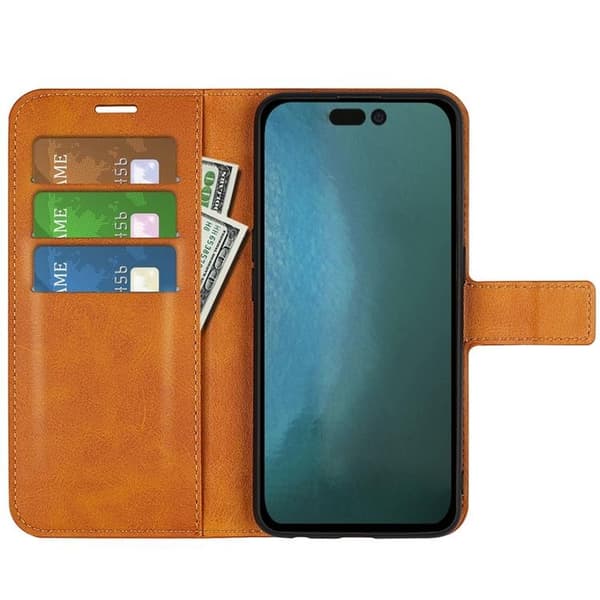 Flip Folio iPhone 14 Plus Pungetui - Gul Gul