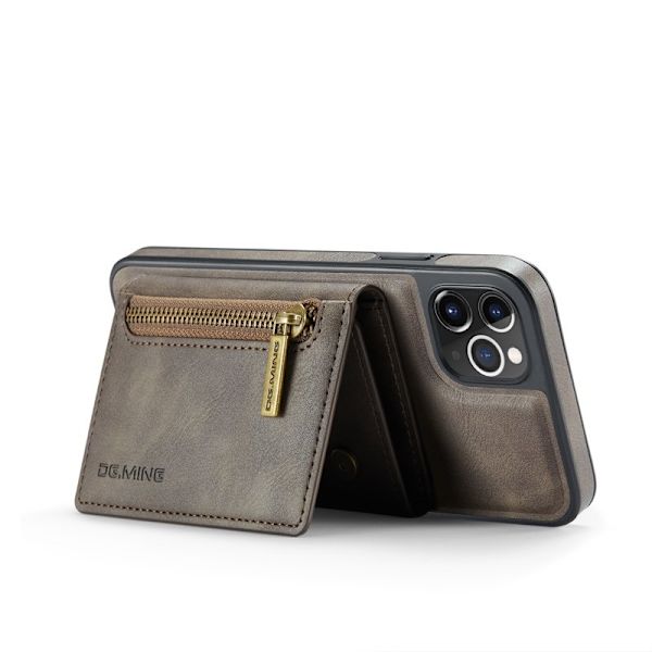 DG.MING M5 Series iPhone 11 Pro Max Plånboksfodral Konstläder - Brun