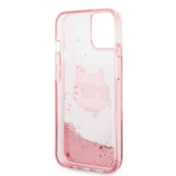 Karl Lagerfeld iPhone 14 Plus Skal Glitter Choupette - Rosa