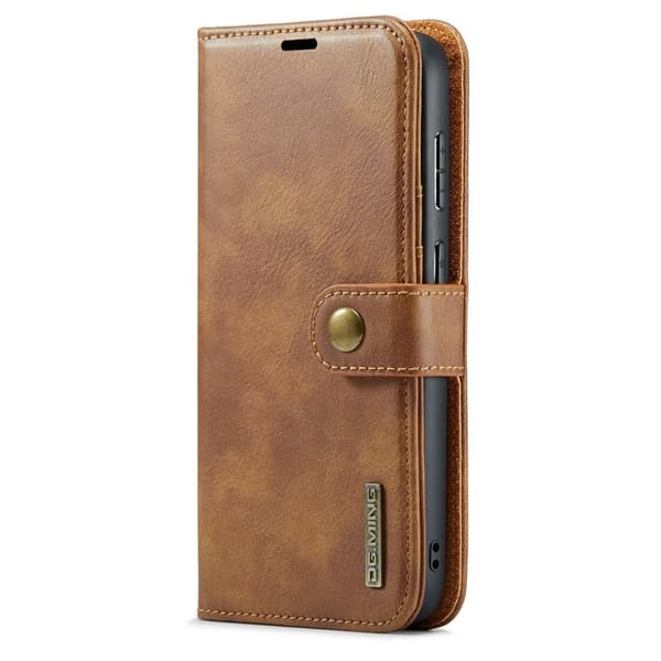 DG.MING Samsung Galaxy A36 5G Plånboksfodral Äkta läder - Brun