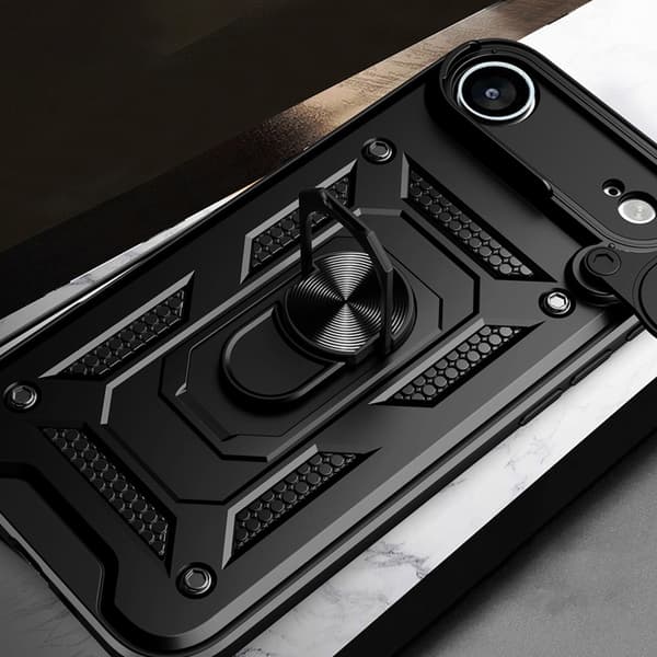 Mobilskal till iPhone Air Hybrid Armor Camshield - Svart Svart