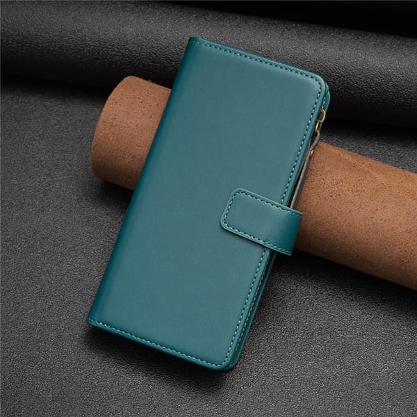 iPhone 15 Pro Max Plånboksfodral Zipper Flip - Grön Grön