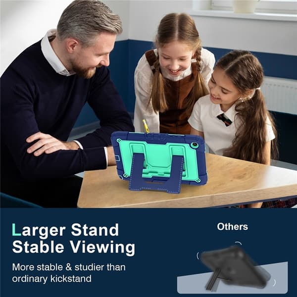 Galaxy Tab A9 Plus Skal Kickstand Med Rem Anti Drop Grön