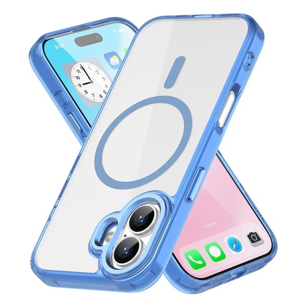 Mobilskal till iPhone 17 MagSafe TPU+PC Transparent - Blå Blå