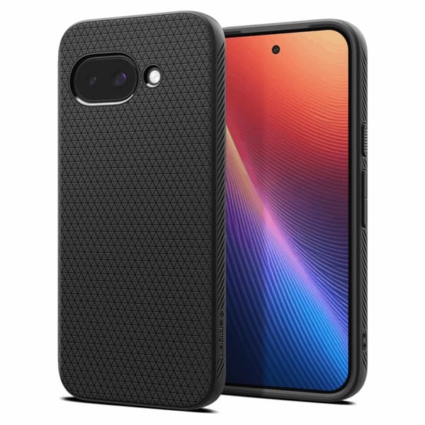Spigen Telefontaske til Google Pixel 9a Liquid Air - Matt Sort Svart