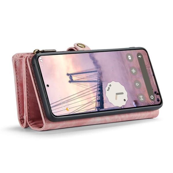 CASEME 008 Plånboksfodral till Google Pixel 9 Pro i Konstläder - Rosa